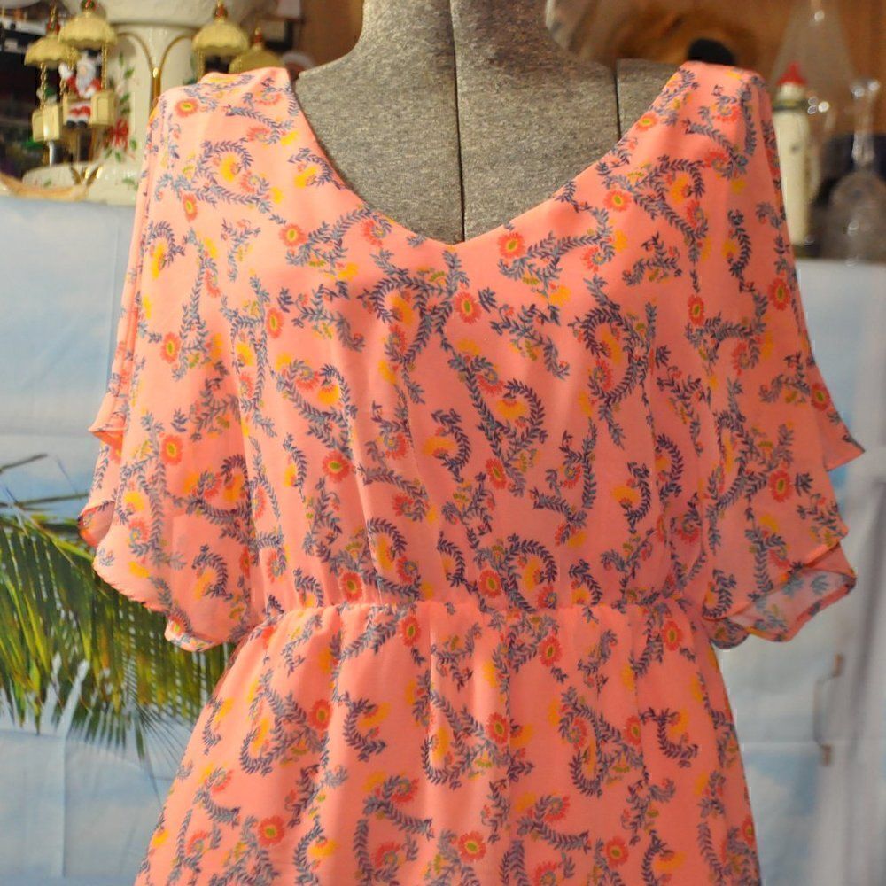 2/$10 Pink Owl Apparel Dress - Fully Lined 100% Polyester - Picture 2 of 4